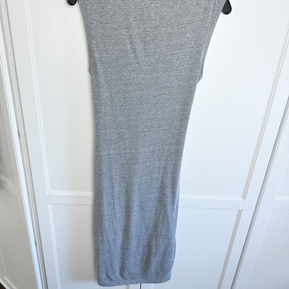 SUSINA Sleeveless Gray T-shirt Tie Waist Dress Cotton Blend Small - Picture 9 of 13